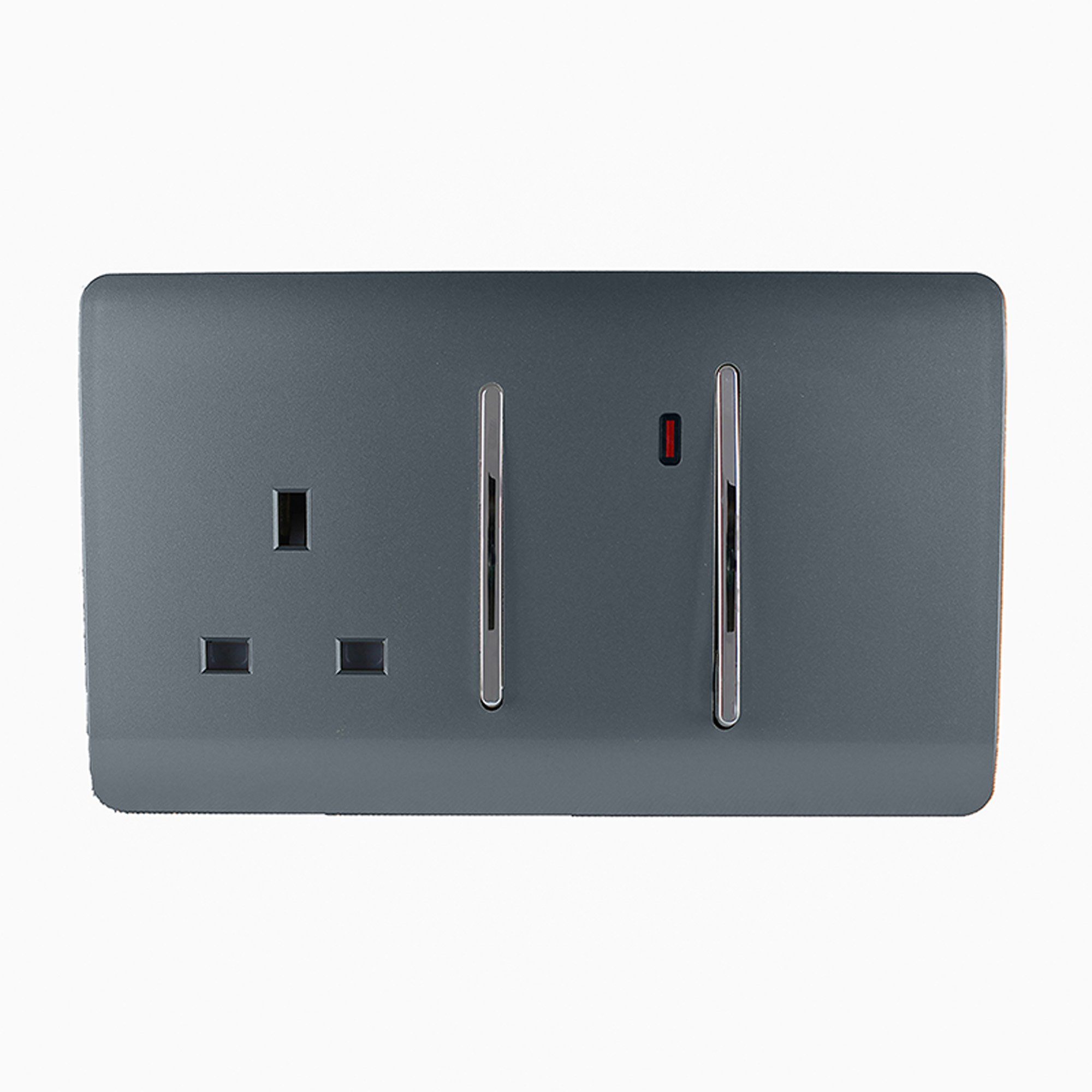 ART-WHS213WG  45A Double Pole Switch With Socket & Neon Warm Grey